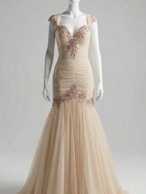 Luxurious Designer Couture Wedding Evening Cocktail Prom Party Runway Gown Dress